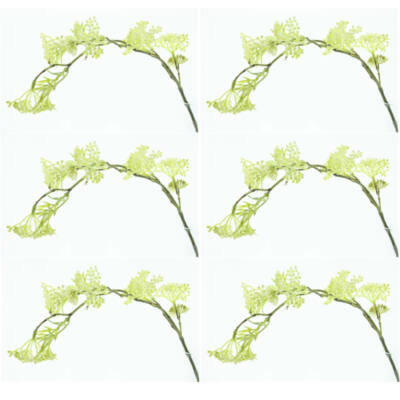 6x  Blütendoldenzweig Kunstblume L48cm Blume creme künstlich Zweig Deko Living