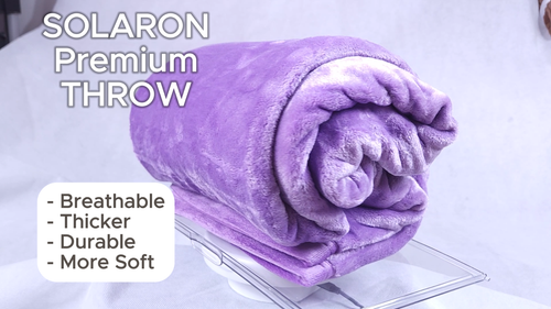 Solaron Blanket throw Thick Ultra Fine Polyester Mink Plush Solid Heavy Weight - Picture 127 of 142