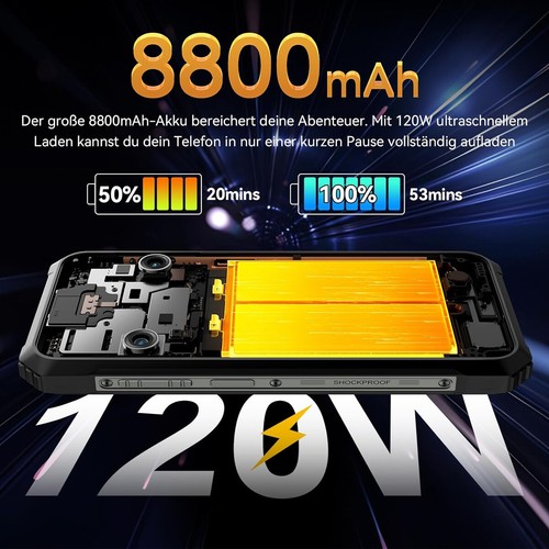 Blackview BL9000 Outdoor Handy 5G 24GB+512GB Smartphone 8800mAh/120W 50MP NFC - Zdjęcie 6 z 21