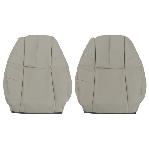 Cubierta de asiento de cuero gris para conductor y pasajero Chevy Tahoe GMC Sierra 2007-2014 - Imagen 4 de 13