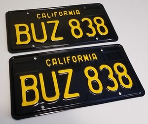 1965 California Year-of-Manufacture (YOM) License Plate Sticker – DMV Registration