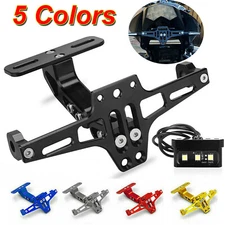 Universal Tail Tidy License Plate Holder Motorcycle Fender Eliminator LED Light