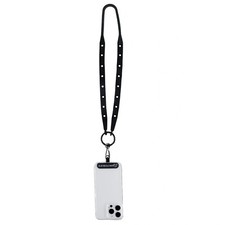 Black cell phone lanyard, compatible with all shoe charms decoration