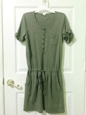 j crew olive green dress J. Drawstring Waist - 100% Cotton - Size XS - Orig. $112 discount-eligible