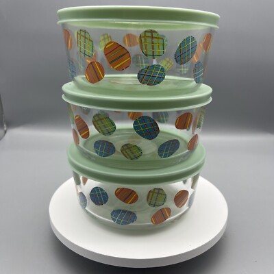 3 Target Easter Egg Glass Food Storage Container - Spritz  (NEW)