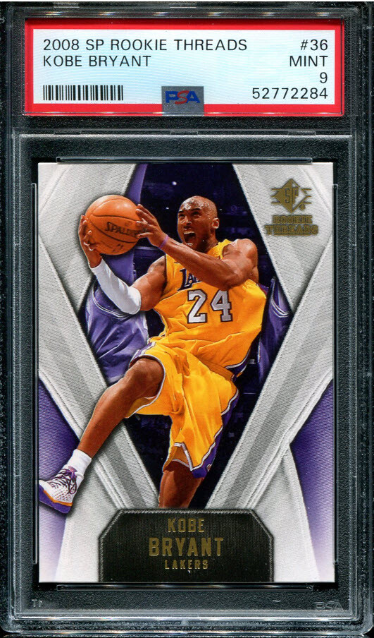 PSA 9 MINT 2008 SP ROOKIE THREADS KOBE BRYANT #36 LAKERS 72284 B207
