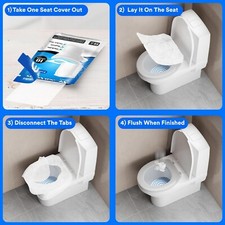 Toilet Seat Cover - 100 pieces 100 Pcs XL Flushable Indivudually Packed