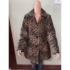 Copper Key Leopard Print Girls Coat Size 6/6X  Used