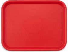 Lunch and Dinner Food Tray | Red | 10" x 14" Plastic Food Trays for Home Cafe...