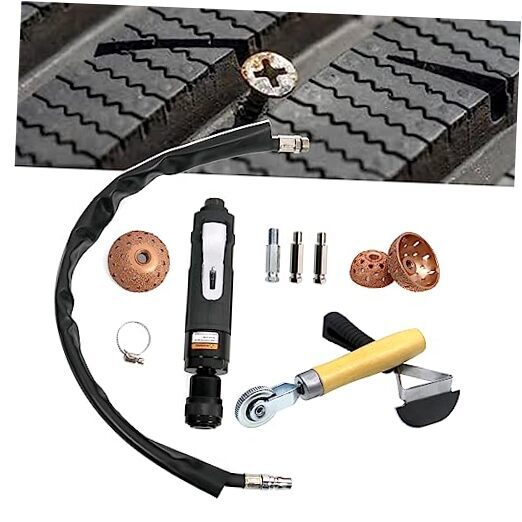 Tire Repair Set includes 2500rpm Low Speed Air Tire Buffer Tire Patch Roller