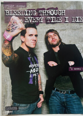 BLEEDING THROUGH / EVERY TIME I DIE - 2006 full page UK magazine poster