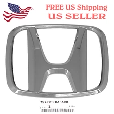 Front Grill Emblem For Honda Civic 2016 - 2021 Silver Chrome Logo Badge