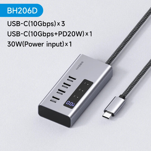USB C HUB Type-C Docking Station Individual On/Off Switches With LED Display - 第 10/15 張圖片