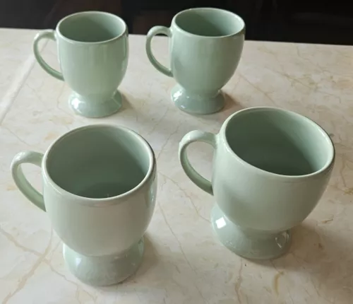 Gail Pittman GP Hospitality Collection Sage Green Footed Mugs - Set of Four 