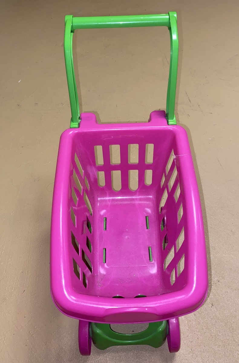 Wish I Was Shopping Pink Grocery Cart