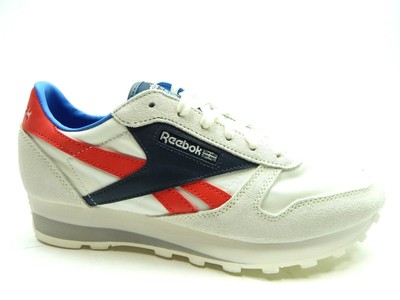 REEBOK CL LTHR AZ RUNNING CHALK NAVY RED FX0856 MEN SHOES SIZE 8.5 | eBay