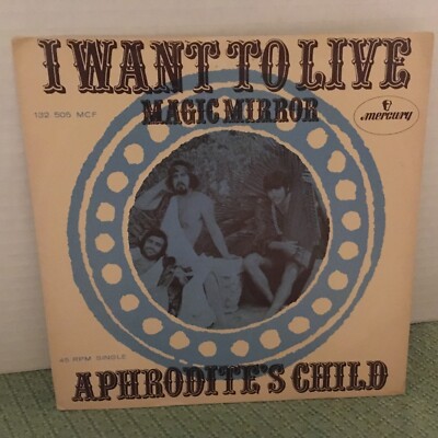 APHRODITE'S CHILD 45 P/S ' I WANT TO LIVE / MAGIC MIRROR ' HOLLAND - EX +