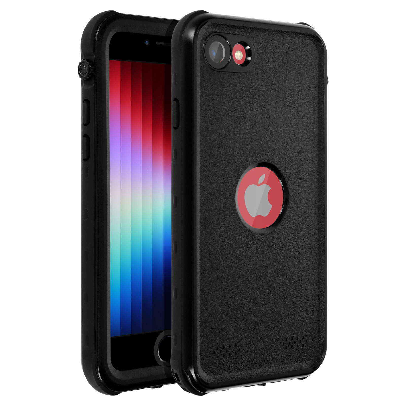 Protective Case for iPhone 7/8/SE 2020 Waterproof Screen protector black