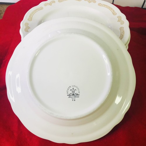 4 piatti vintage Homer Laughlin migliori cinesi ristorante merce cena bordo oro capesante - Foto 4 di 5
