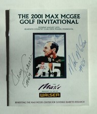 2001 Max McGee Golf Invitational Program AUTOGRAPH Jerry Kramer Packers Chiefs