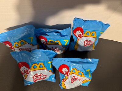 Lot of 5 - Vintage 1998 McDonald's Happy Meal #7 Furby Happy Meal Toys