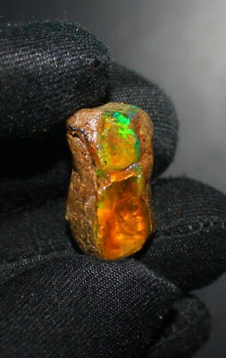 Opal Roh Edelstein, Äthiopischer Opal Präparat Welo Feuer Rohopal Kristall 21...
