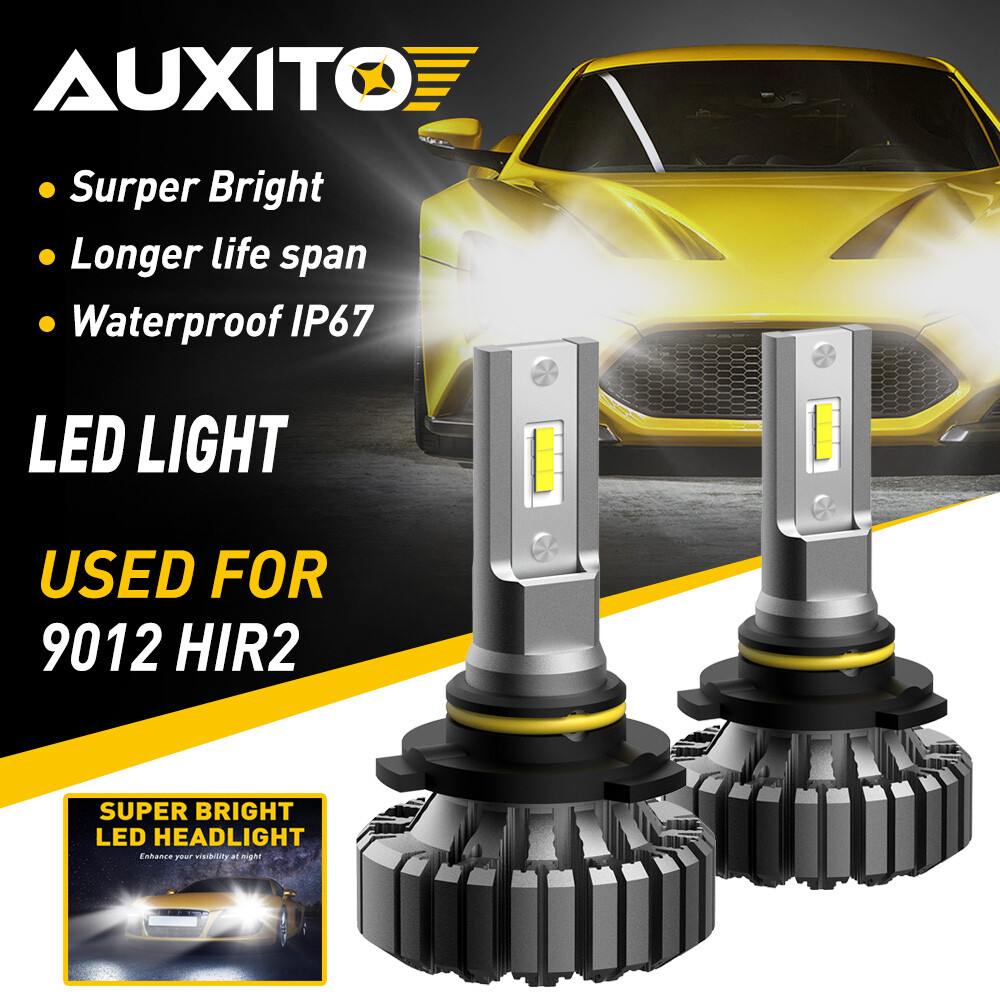 AUXITO 9012 LED Headlight Bulb 16000LM 6500K Hi Low Beam CANBUS Error Free B3 EC