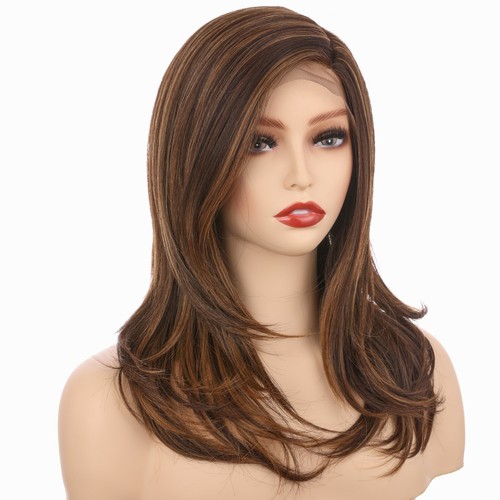 Onedor 18" Premium Japanese 130% Density Straight Lace Front Side Part Long Wigs - 第 91/98 張圖片