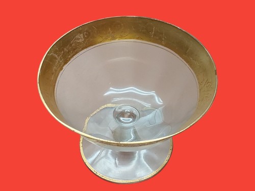 Tiffin Franciscan MINTON Goldverkleidung optisches Glas.5 Becher. 1 Desserttasse. - Bild 2 von 8