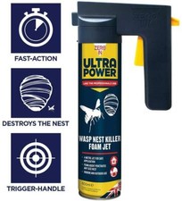 Zero In Wasp Nest Killer Foam Jet Ultra Power 600ml Indoor & Outdoor Use