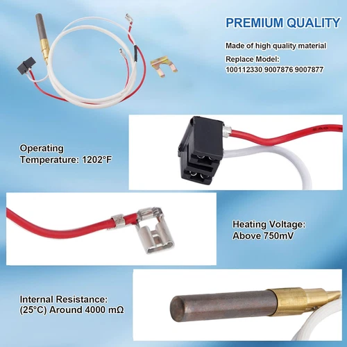 Kits de termopila de gas calentador de agua piezas de repuesto #100112330 9007876 9007877 *2 - Imagen 16 de 24