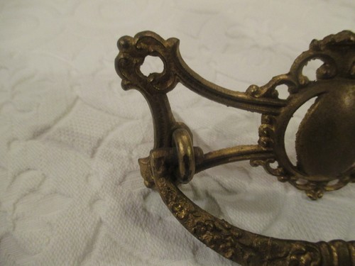Vintage Lot Of 5 Ornate Brass Drop Bail Drawer Pulls 3" centers - Picture 6 of 12
