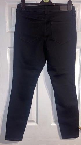 Lands' End - Black Mid Rise Stretch Skinny Black Jeans Size 12 L30 - Picture 2 of 4