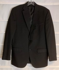 Van Heusen Suit Separates Black White Pinstripe Polyester Blend Sport Coat 38R
