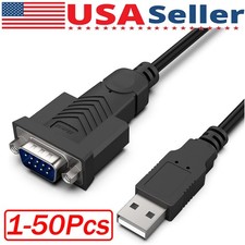 USB to RS232 Adapter with FTDI Chipset, 3ft USB 2.0 Male to RS232 Female DB9 Lot