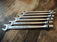 Snap-on tools 6 pc 12-Point Metric Flank Flex-Head Spanner Set 10- 17mm £462RRP