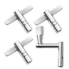 4 Piece Universal Drum Keys with Continuous Motion Speed Key for All Drums
