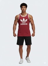 Men Adidas Originals Vest Tank Top Sleeveless T Shirt Cotton Gym Singlet Trefoil