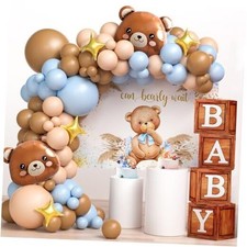 117 Teddy Bear Baby Shower Decorations for Boy Birthday Supplies Bearly Boys