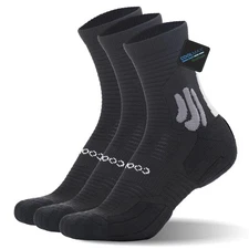 Coolmax Bamboo Compression Running Socks, Anti-Blister/Odor, Breathable, Crew