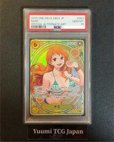 PSA 10 Nami EB03-053 SP SR Parallel ONE PIECE Card Heroines edition 2025
