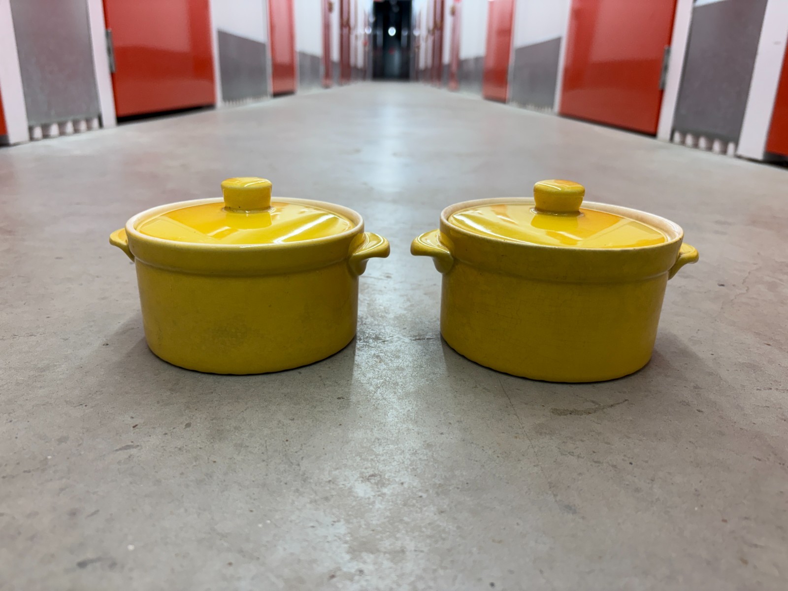Villeroy & Boch Yellow Covered Casserole Dishes Set of 2 Made Luxembourg