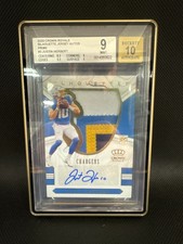 2020 Crown Royale Justin Herbert Silhouette Jersey Autographs BGS 9 Auto 10