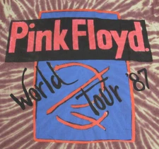 PINK FLOYD World Tour 87 T-Shirt L Tie-Dye Retro Vintage Style Reproduction Rock