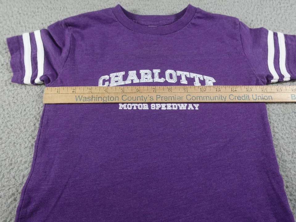 Charlotte Motor Speedway Shirt Youth Size 4 Purple Girls Racing Nascar - Image 4 of 4