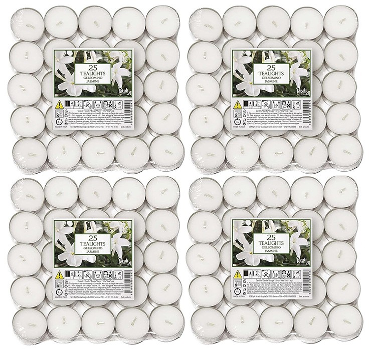 Price's Candles Aladino Scented Tea Lights Candles - Pack of 25 - Jasmine - Image 5