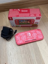 Console Nintendo Switch Lite Animal Crossing édition Isabelle Aloha rose corail