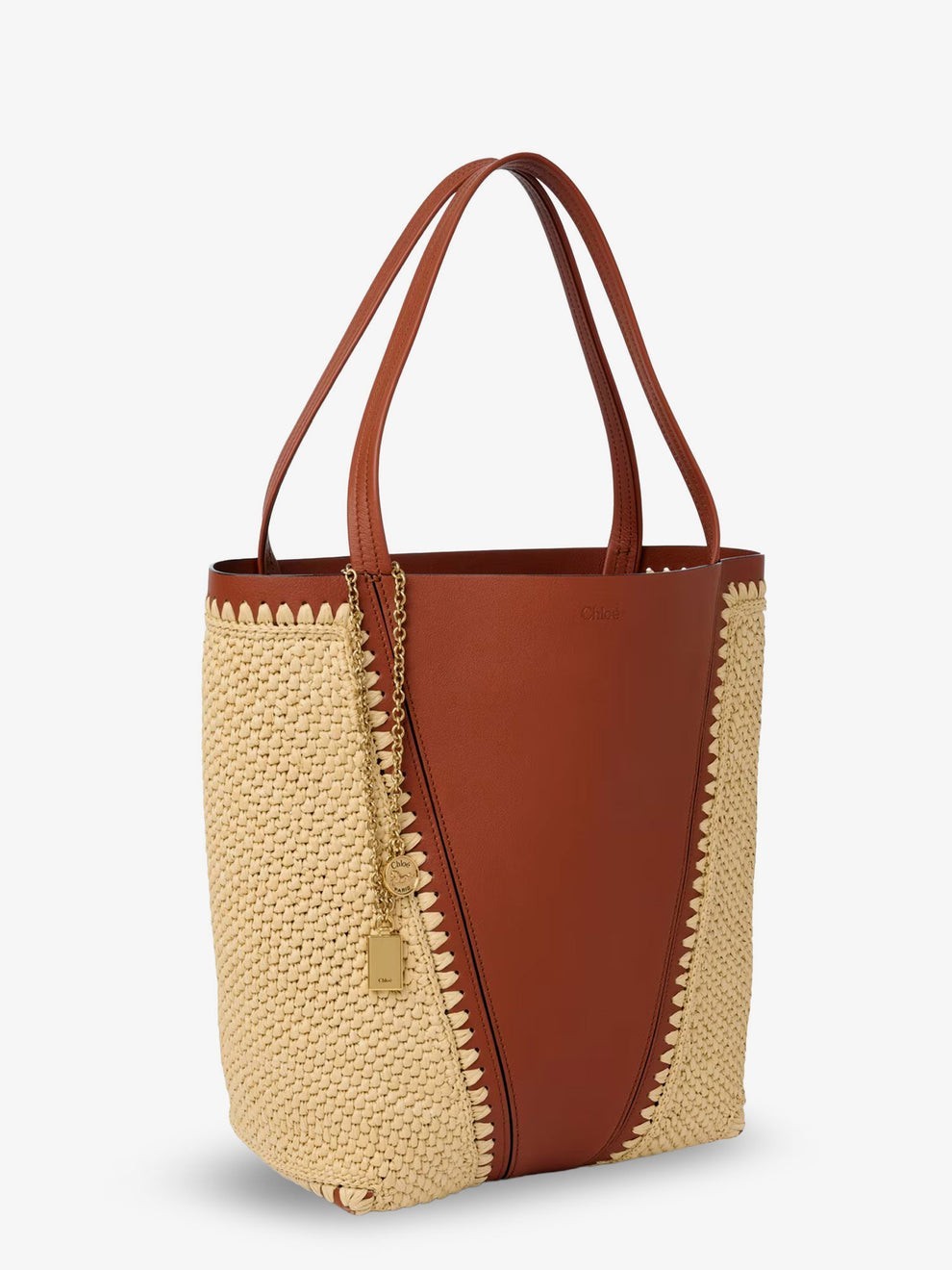 Chloe Spin Brown Tote Bag New & Authentic image 3