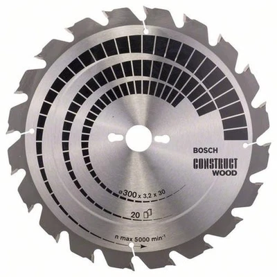 Lame De Scie Circulaire BOSCH Pour Bois De Construction, Ø 300 Mm, 20 Dents - Photo 1/2