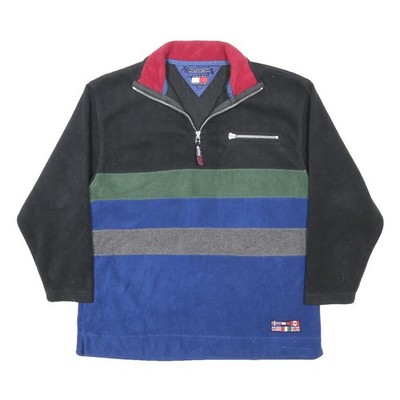 Tommy Hilfiger Herren Pullover schwarz grün blau grau Colourblock gemustert V-Ausschnitt